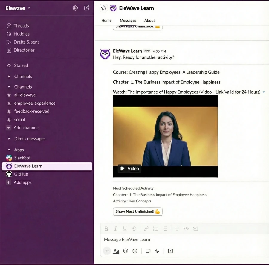 App Learning Interface