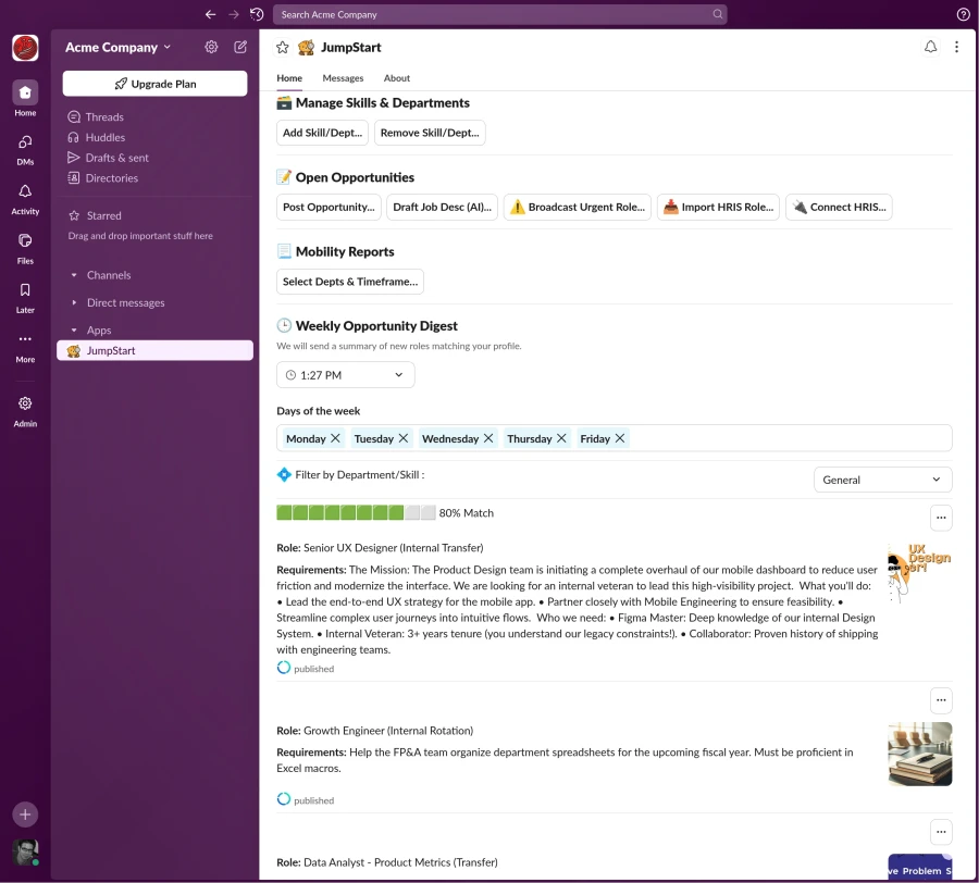 Internal Talent Marketplace